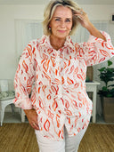 Outback Leaves Long Sleeve Organic Linen Shirt