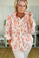 Outback Leaves Long Sleeve Organic Linen Shirt