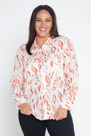 Outback Leaves Long Sleeve Organic Linen Shirt