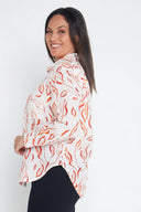 Outback Leaves Long Sleeve Organic Linen Shirt