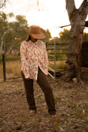 Outback Leaves Long Sleeve Organic Linen Shirt