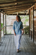 Outback White Organic Linen Pants