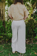 Outback White Organic Linen Pants