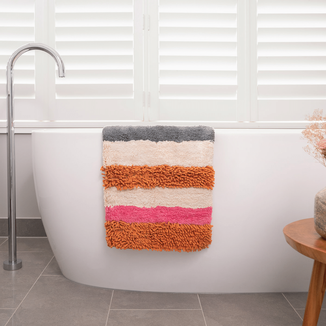 MultiColor Organic Cotton Luxury Bath Mat Outback Linen Co