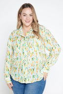 Rainforest Bark Print Organic Long Sleeve Shirt