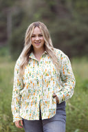 Rainforest Bark Print Organic Long Sleeve Shirt