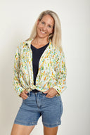 Rainforest Bark Print Organic Long Sleeve Shirt
