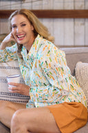 Rainforest Bark Print Organic Long Sleeve Shirt