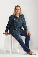 Rural Outback Midnight Embroidered Linen Shirt