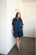 Everyday Outback Navy Eclipse Organic Linen Shorts