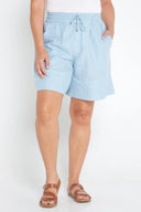 Sky Blue Organic Linen Shorts