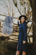 Sky Blue Organic Linen Scarf