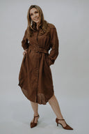 Everyday Linen Dress - Smoked Cocoa