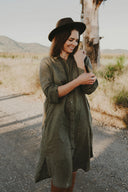 Spinifex Green Everyday Organic Linen Dress