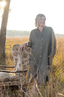 Spinifex Green Everyday Organic Linen Dress