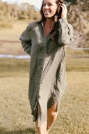 Spinifex Green Everyday Organic Linen Dress