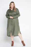 Spinifex Green Everyday Organic Linen Dress