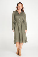 Spinifex Green Everyday Organic Linen Dress