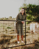 Spinifex Green Everyday Organic Linen Dress