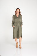Spinifex Green Everyday Organic Linen Dress
