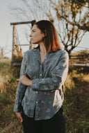 Spinifex Lady Jane Outback Organic Embroidered Linen Shirt