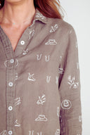 Spinifex Lady Jane Outback Organic Embroidered Linen Shirt
