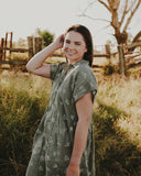 Spinifex Lady Jane Outback Organic Embroidered Linen Dress