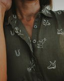 Spinifex Lady Jane Outback Organic Embroidered Linen Dress
