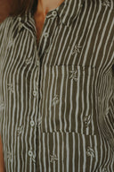 Spinifex Stripes Short Sleeve Organic Linen Shirt