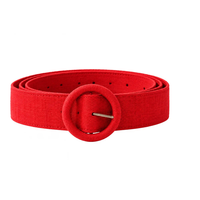 Everyday Linen Belt - Red [Pre-Order]