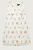 Bird Song Gold Organic Linen Shift Dress - Outback Linen Co