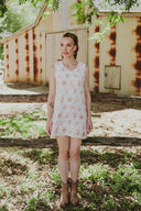 Bird Song Gold Organic Linen Shift Dress
