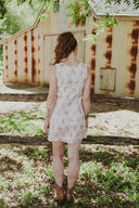 Bird Song Gold Organic Linen Shift Dress