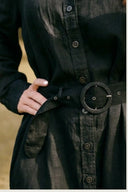 Everyday Linen Belt - Black