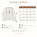 The Bloom Cuff Blouse size guide