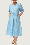 Short Sleeve Linen Dress
