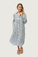 Bush Stripe Linen Dress - Eclipse Navy