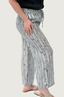 Bush Stripe  Linen Pants - Eclipse Navy