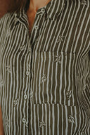 Bush Stripe Spinifex Organic Linen Short Sleeve Shirt - Outback Linen Co