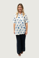 Feather and Flight Linen Shirt - Short Sleeve - Coastal Flight