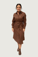 Everyday Linen Dress - Smoked Cocoa