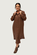 Everyday Linen Dress - Smoked Cocoa