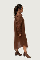 Everyday Linen Dress - Smoked Cocoa