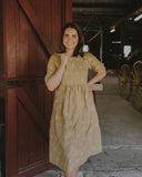 Lady Jane Dessert Sand Short Sleeve Organic Linen Dress