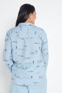 Sky Blue Rural Outback Linen Shirt - Outback Linen Co