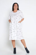 White Rural Outback Short Sleeve Organic Linen Dress - Outback Linen Co