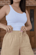 Everyday Desert Sand Organic Linen Shorts - Outback Linen Co