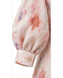 Bloom Print – Everyday Linen Dress - She's Arrived [Pre-Order], print sleeve cuff detail