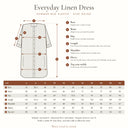 Everyday Linen Dress summer mid sleeve size guide
