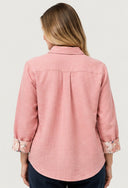 She's Arrived - The everyday linen shirt printed cuff